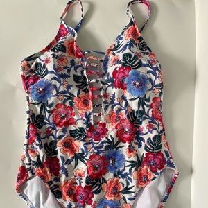 Women’s Floral Large One Piece Swimsuit Swim Wear